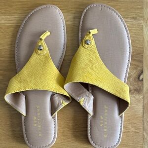 New Directions Bright Yellow Sandals
